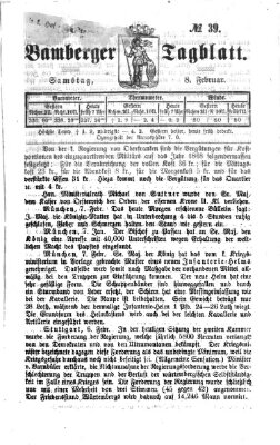 Bamberger Tagblatt Samstag 8. Februar 1868