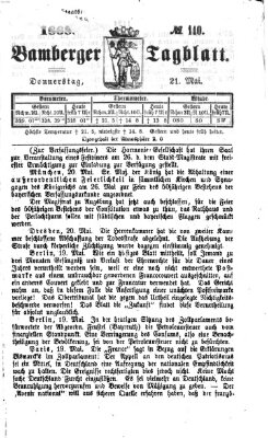 Bamberger Tagblatt Donnerstag 21. Mai 1868