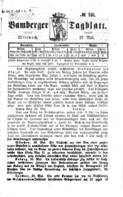 Bamberger Tagblatt Mittwoch 27. Mai 1868