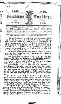 Bamberger Tagblatt Montag 6. Juli 1868