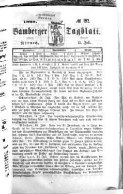 Bamberger Tagblatt Mittwoch 15. Juli 1868