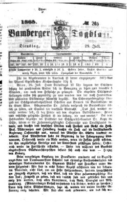 Bamberger Tagblatt Dienstag 28. Juli 1868