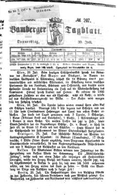 Bamberger Tagblatt Donnerstag 30. Juli 1868
