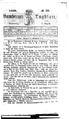 Bamberger Tagblatt Samstag 1. August 1868