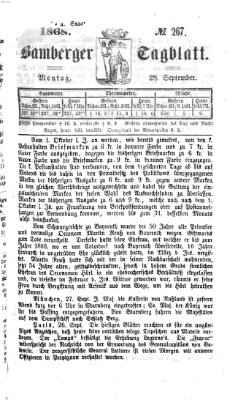 Bamberger Tagblatt Montag 28. September 1868