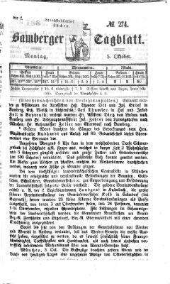 Bamberger Tagblatt Montag 5. Oktober 1868