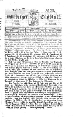 Bamberger Tagblatt Freitag 16. Oktober 1868