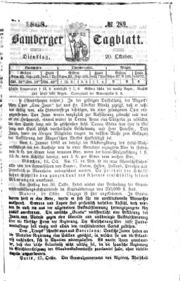 Bamberger Tagblatt Dienstag 20. Oktober 1868