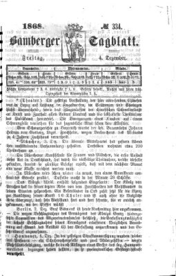 Bamberger Tagblatt Freitag 4. Dezember 1868