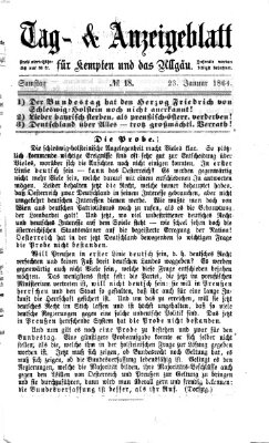 Tag- und Anzeigeblatt für Kempten und das Allgäu Samstag 23. Januar 1864