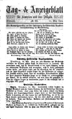 Tag- und Anzeigeblatt für Kempten und das Allgäu Mittwoch 18. Mai 1864
