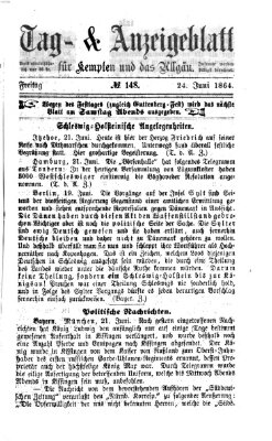 Tag- und Anzeigeblatt für Kempten und das Allgäu Freitag 24. Juni 1864
