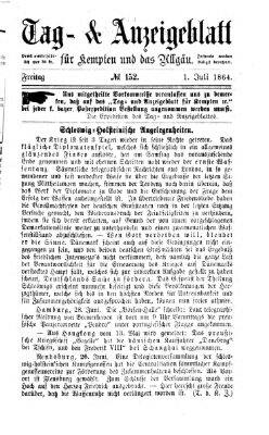 Tag- und Anzeigeblatt für Kempten und das Allgäu Freitag 1. Juli 1864