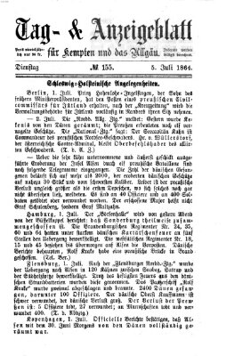 Tag- und Anzeigeblatt für Kempten und das Allgäu Dienstag 5. Juli 1864