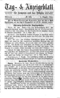 Tag- und Anzeigeblatt für Kempten und das Allgäu Mittwoch 3. August 1864
