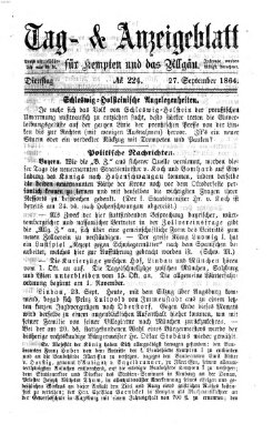 Tag- und Anzeigeblatt für Kempten und das Allgäu Dienstag 27. September 1864