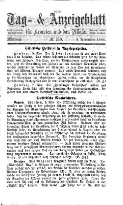 Tag- und Anzeigeblatt für Kempten und das Allgäu Mittwoch 9. November 1864
