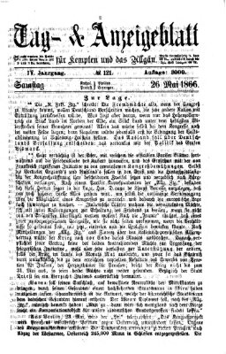 Tag- und Anzeigeblatt für Kempten und das Allgäu Samstag 26. Mai 1866