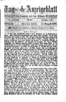 Tag- und Anzeigeblatt für Kempten und das Allgäu Mittwoch 15. August 1866