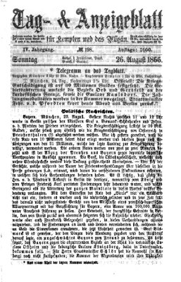 Tag- und Anzeigeblatt für Kempten und das Allgäu Sonntag 26. August 1866