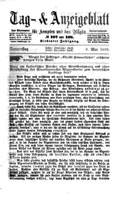 Tag- und Anzeigeblatt für Kempten und das Allgäu Donnerstag 6. Mai 1869