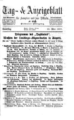 Tag- und Anzeigeblatt für Kempten und das Allgäu Samstag 22. Mai 1869