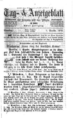 Tag- und Anzeigeblatt für Kempten und das Allgäu Samstag 3. September 1870
