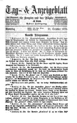 Tag- und Anzeigeblatt für Kempten und das Allgäu Sonntag 23. Oktober 1870