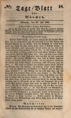 Tags-Blatt für München (Münchener Tagblatt) Mittwoch 18. Juli 1827
