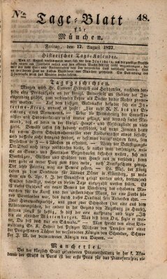 Tags-Blatt für München (Münchener Tagblatt) Freitag 17. August 1827