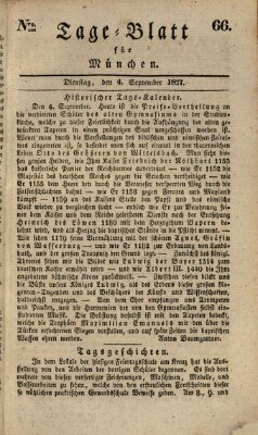 Tags-Blatt für München (Münchener Tagblatt) Dienstag 4. September 1827