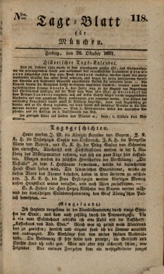 Tags-Blatt für München (Münchener Tagblatt) Freitag 26. Oktober 1827