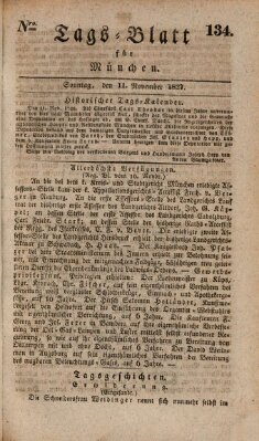 Tags-Blatt für München (Münchener Tagblatt) Sonntag 11. November 1827