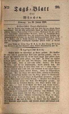 Tags-Blatt für München (Münchener Tagblatt) Sonntag 20. Januar 1828