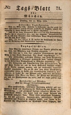 Tags-Blatt für München (Münchener Tagblatt) Dienstag 11. März 1828