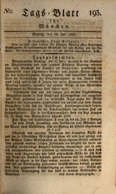 Tags-Blatt für München (Münchener Tagblatt) Montag 14. Juli 1828