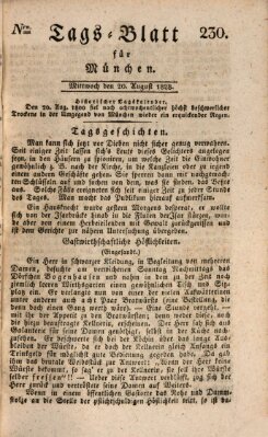 Tags-Blatt für München (Münchener Tagblatt) Mittwoch 20. August 1828
