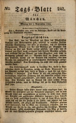 Tags-Blatt für München (Münchener Tagblatt) Montag 1. September 1828