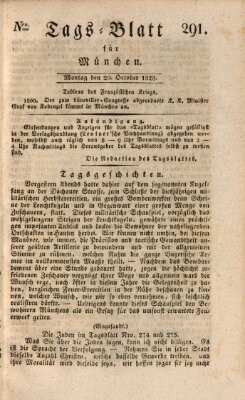 Tags-Blatt für München (Münchener Tagblatt) Montag 20. Oktober 1828
