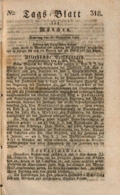 Tags-Blatt für München (Münchener Tagblatt) Sonntag 16. November 1828