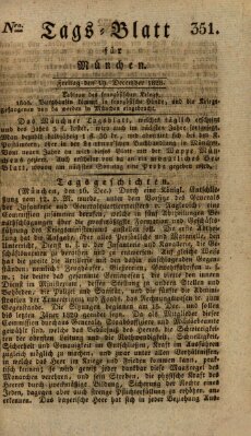 Tags-Blatt für München (Münchener Tagblatt) Freitag 19. Dezember 1828