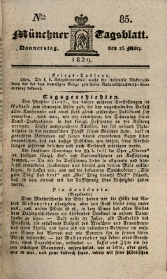 Münchener Tagblatt Donnerstag 26. März 1829