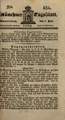 Münchener Tagblatt Donnerstag 4. Juni 1829