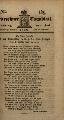 Münchener Tagblatt Sonntag 21. Juni 1829