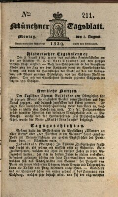 Münchener Tagblatt Montag 3. August 1829