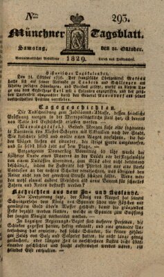 Münchener Tagblatt Samstag 24. Oktober 1829