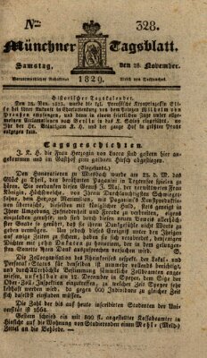 Münchener Tagblatt Samstag 28. November 1829