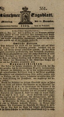 Münchener Tagblatt Montag 21. Dezember 1829