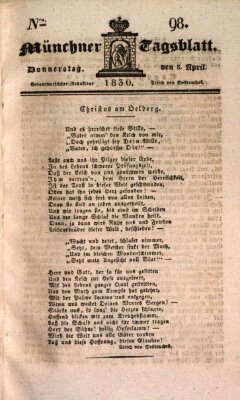 Münchener Tagblatt Donnerstag 8. April 1830