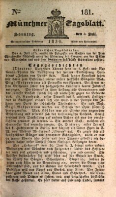 Münchener Tagblatt Sonntag 4. Juli 1830